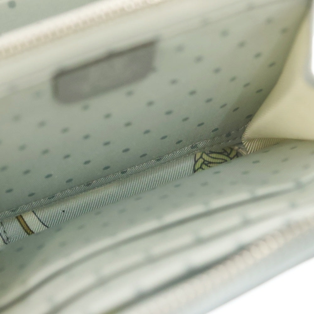 HERMES(エルメス) アザップコンパクト シルクイン エプソン グリパンタン コンパクトウォレット 財布 コインケース グレー K刻印 シルバー金具