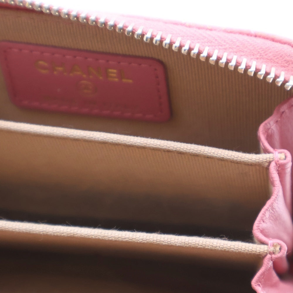 CHANEL(シャネル) マトラッセ コインパース コインケース 財布 ピンク