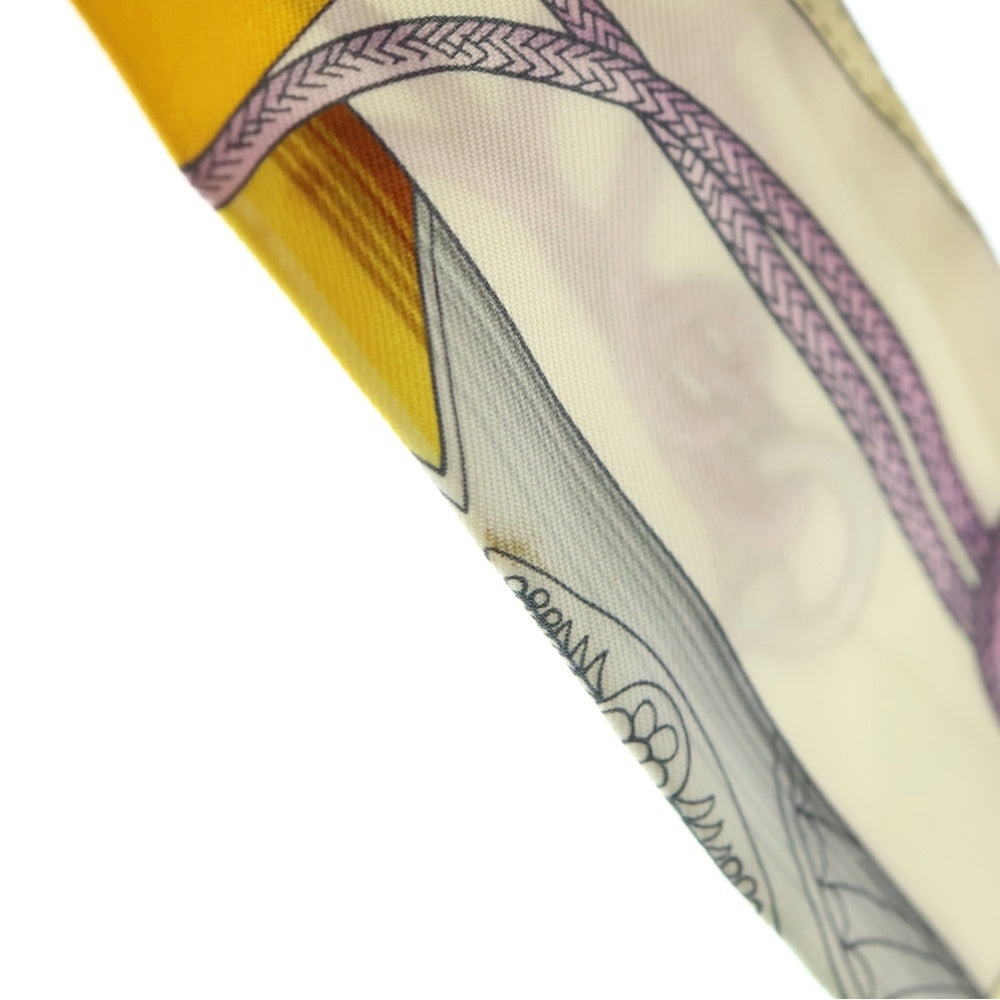 HERMES(エルメス) ツイリー クリティケス シルクスカーフ ピンク×イエロー