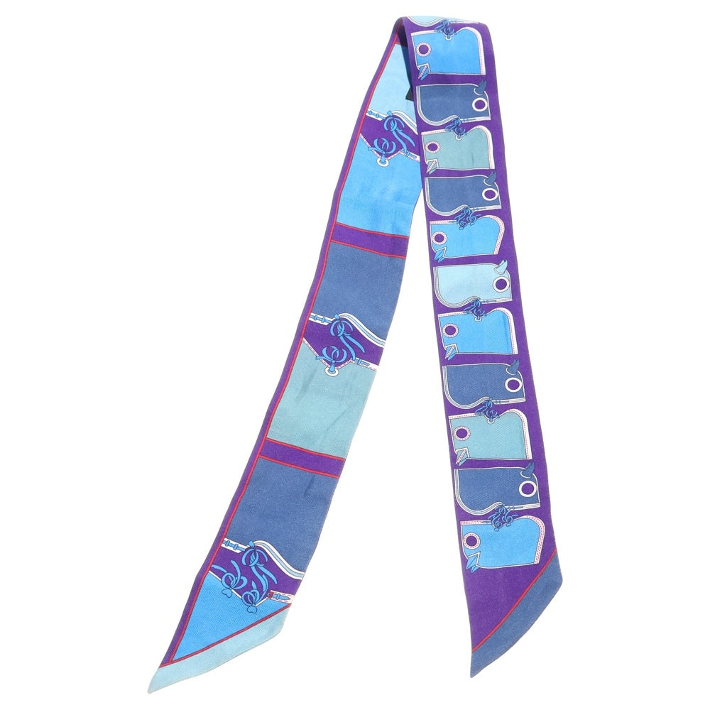 HERMES(エルメス) ツイリー カマイユ シルクスカーフ ブルー×パープル