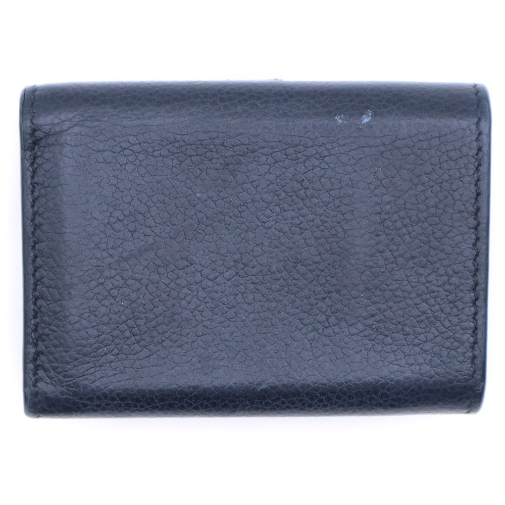 SAINT LAURENT PARIS(サンローランパリ) YSLライン オリガミ タイニーウォレット 三つ折り財布 コンパクトウォレット カードケース ブラック レザー 620287 ゴールド金具