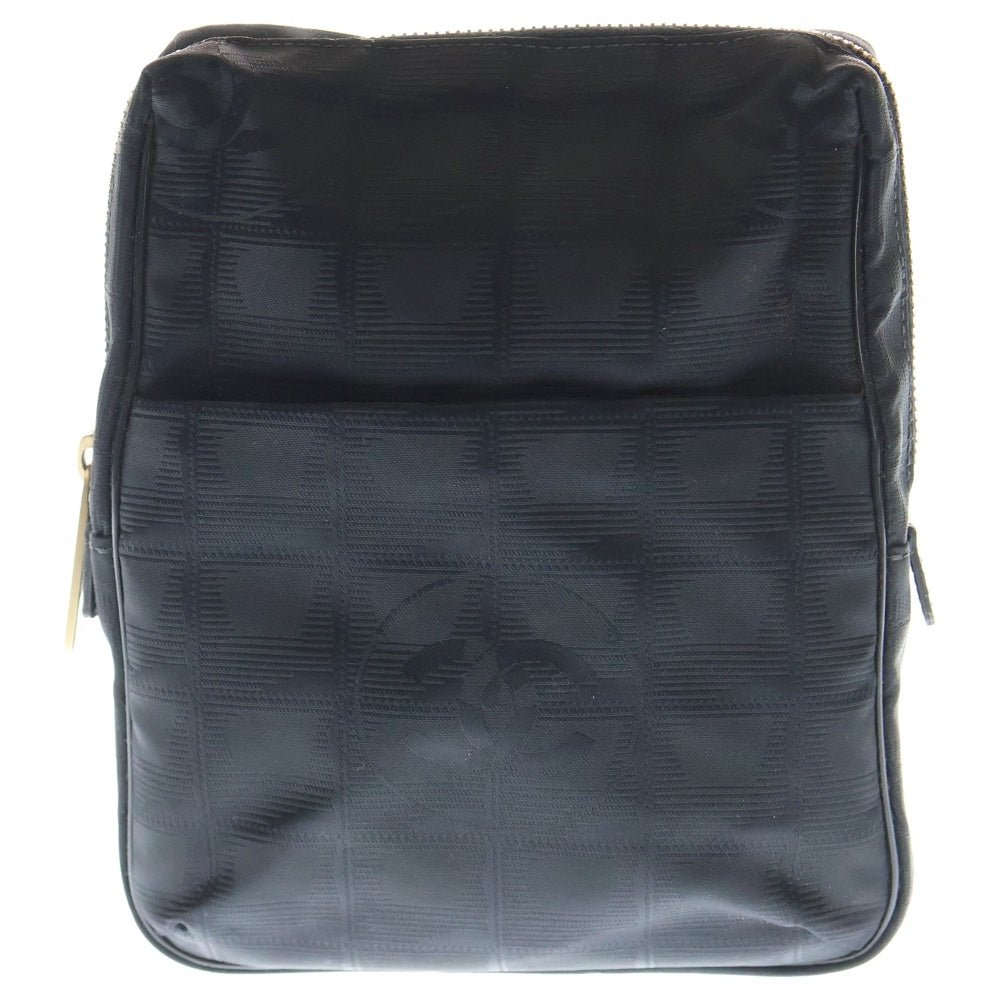 CHANEL(シャネル) ニュートラベルライン ショルダーポシェット ショルダーバッグ ミニバッグ ブラック ナイロン 7989946 ゴールド金具