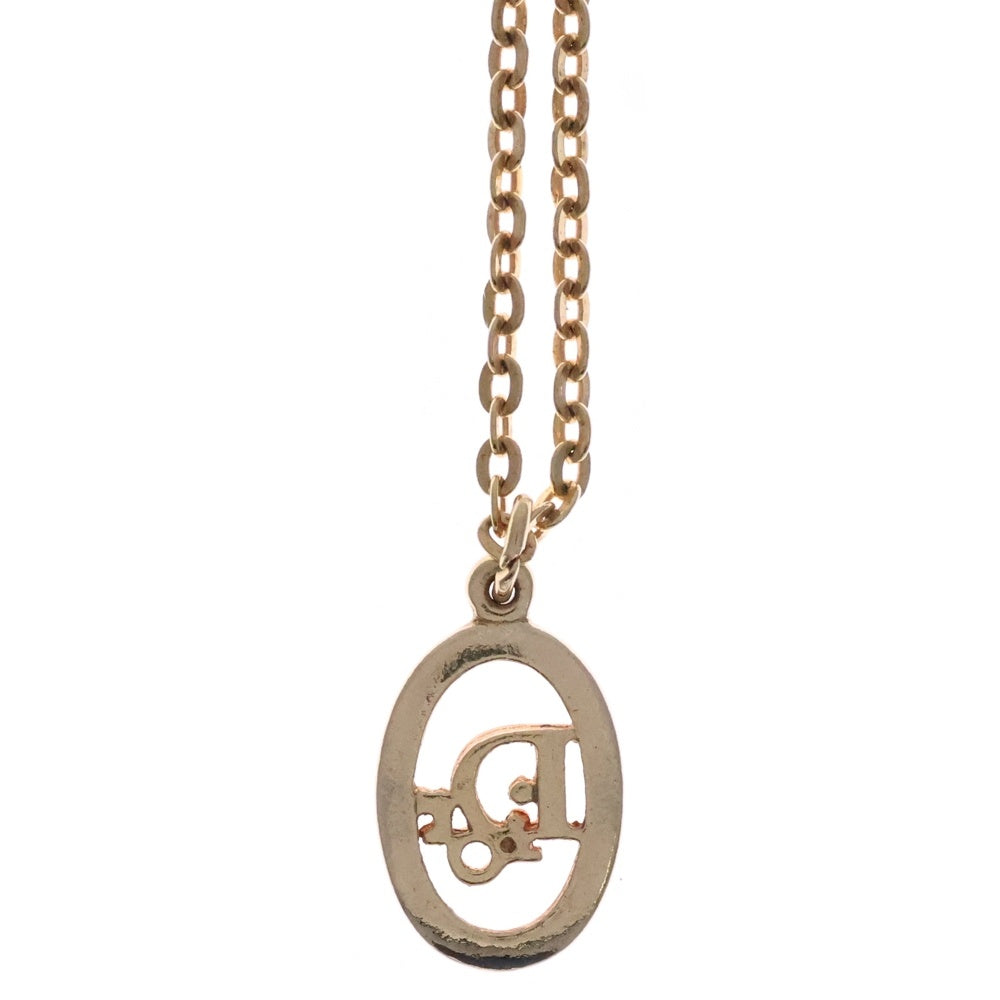 Christian Dior(クリスチャンディオール) CDロゴ サークルロゴ ネックレス ペンダント チェーン ゴールド GP