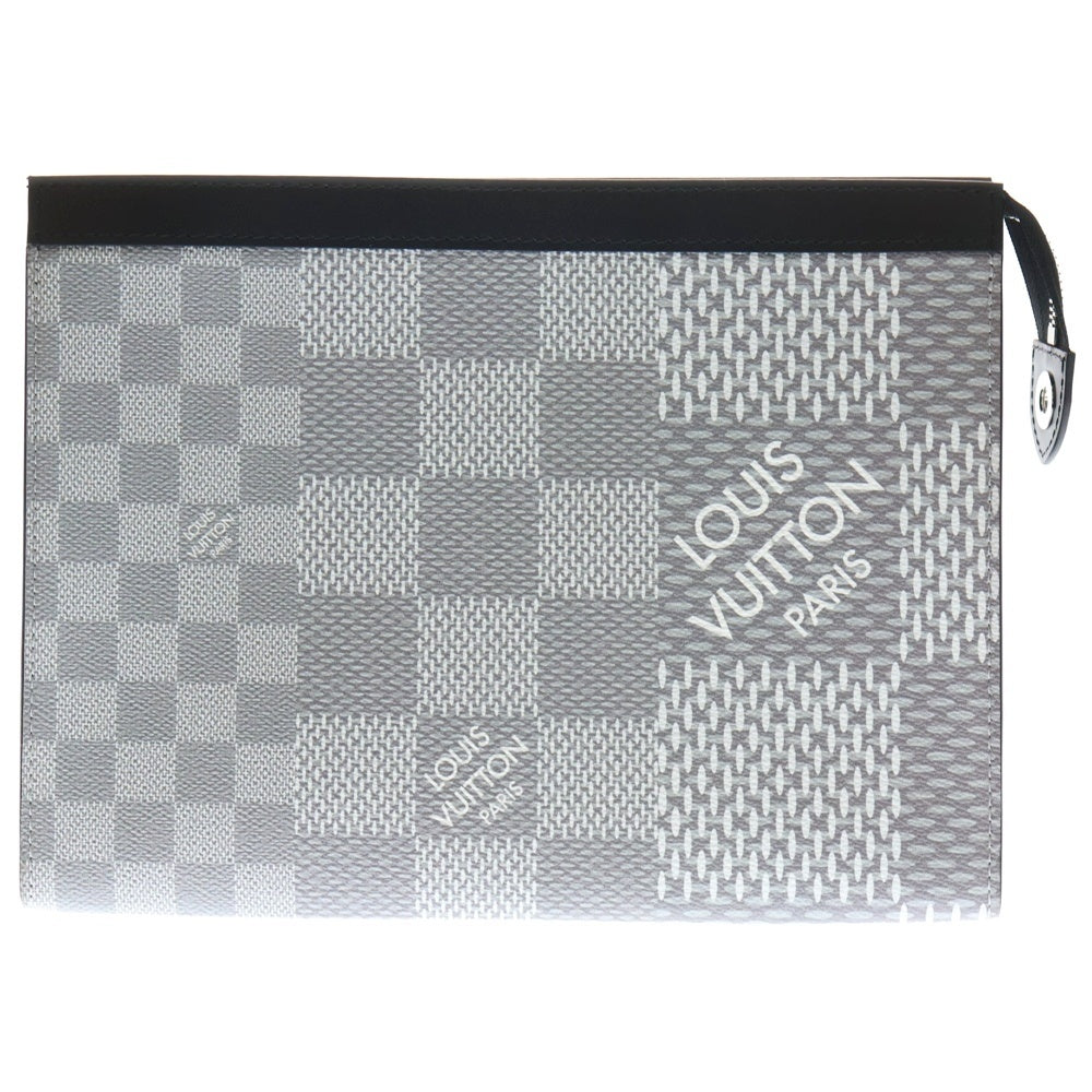 LOUIS VUITTON(ルイヴィトン) ダミエ・グラフィット3D ポシェット・ヴォワヤージュMM クラッチバッグ アンタークティカ PVCレザー N60443