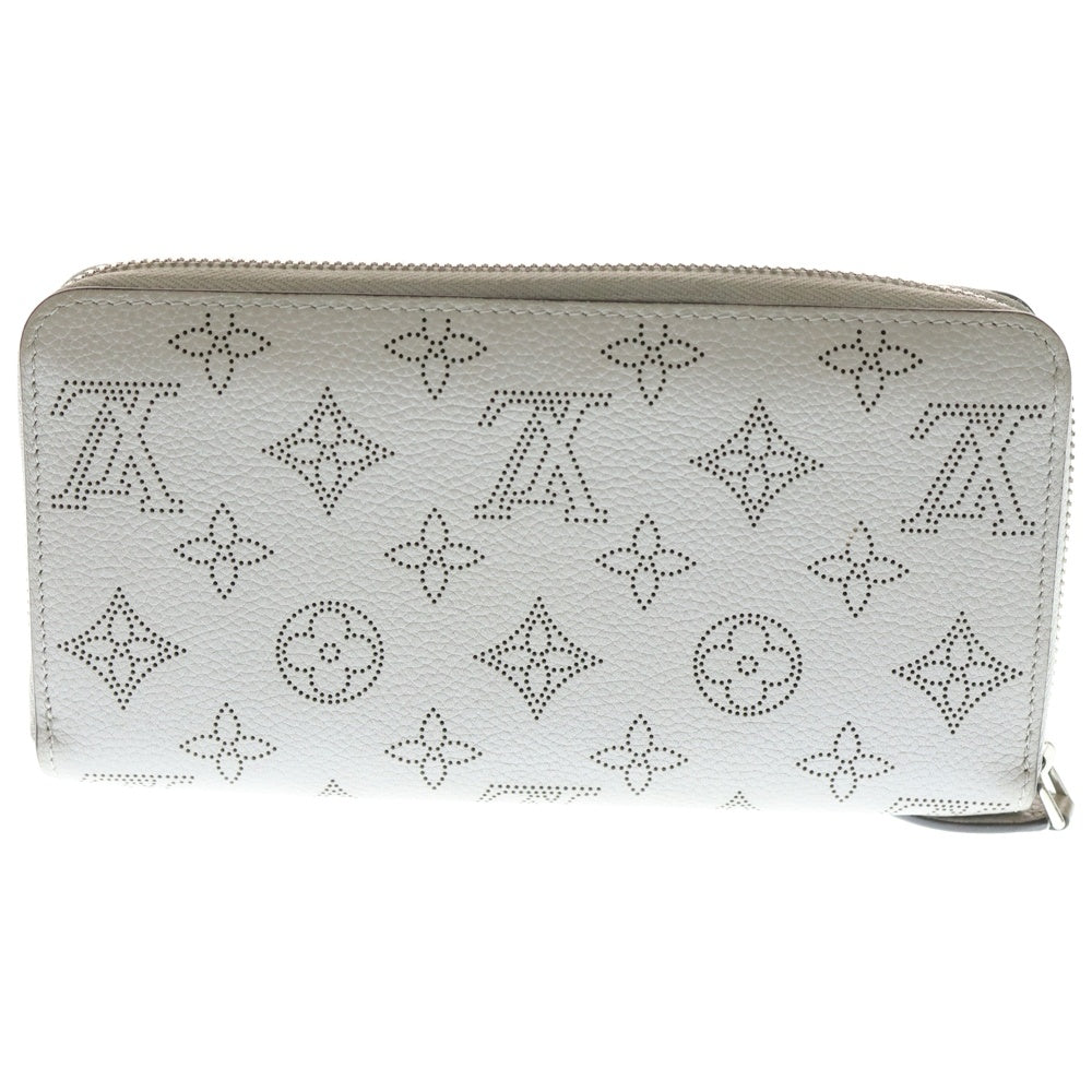 LOUIS VUITTON(ルイヴィトン) マヒナ ジッピーウォレット ロングウォレット カードケース 長財布 ベージュ レザー M69821 シルバー金具