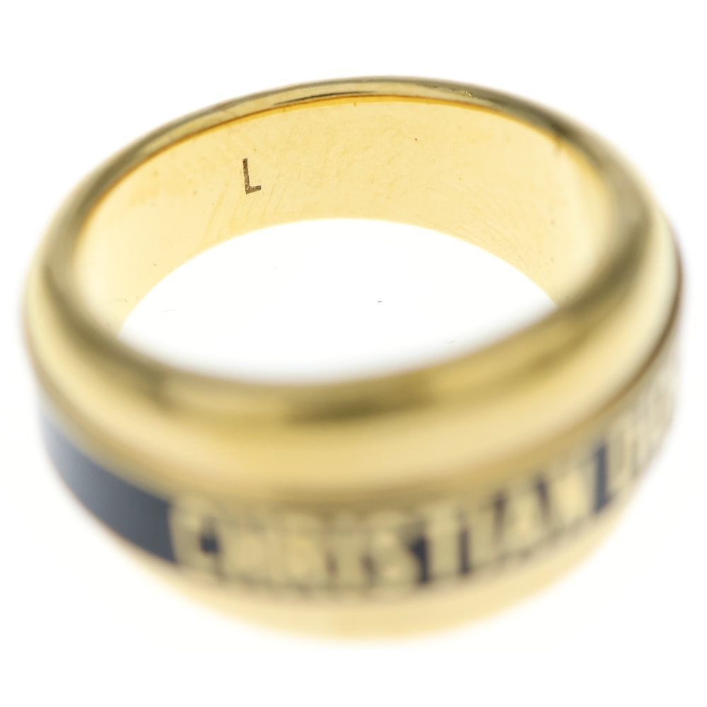 Christian Dior(クリスチャンディオール) CDラインロゴ リング 指輪 ゴールド/ブラック