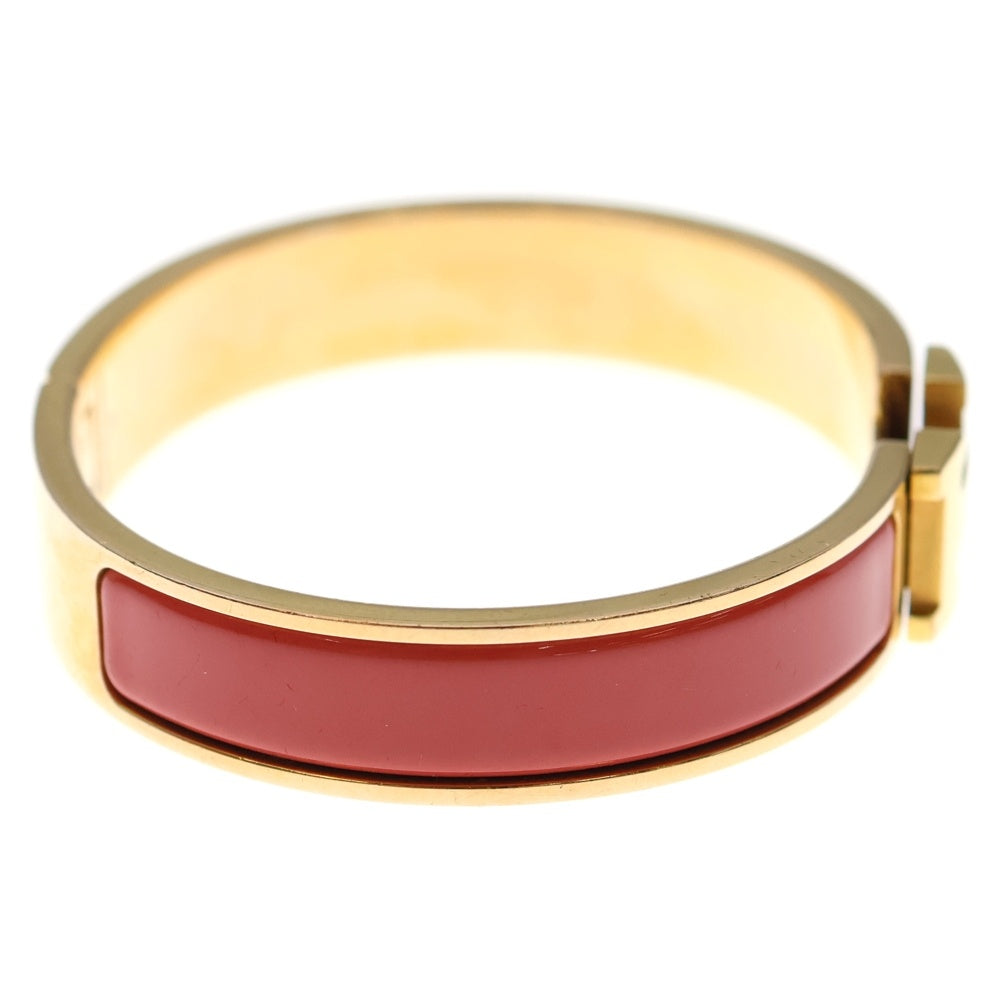 HERMES(エルメス) Hブレス クリッククラック バングル ブレスレット ピンク×ゴールド GP