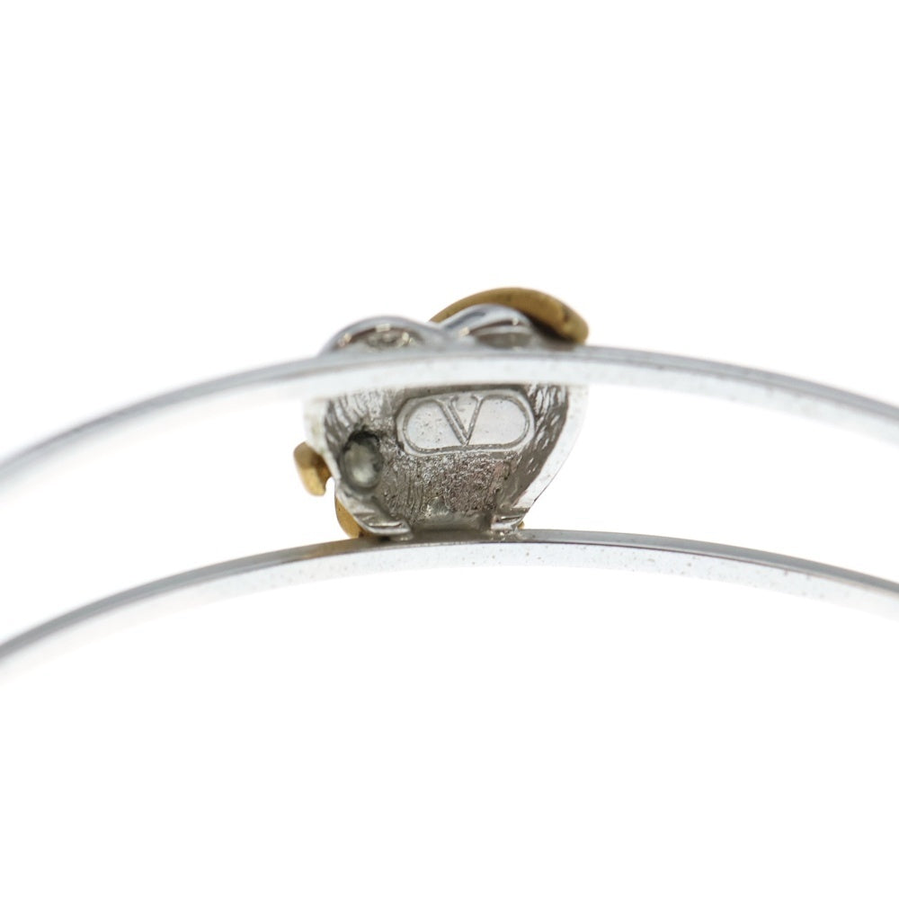 VALENTINO(ヴァレンティノ) ブレスレット ゴールド×シルバー メタル バングル アクセサリー