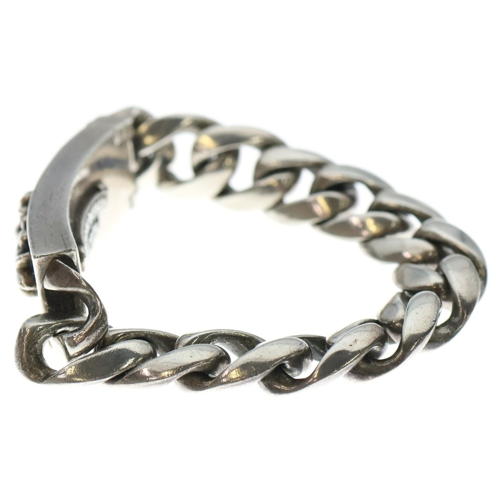 CHROME HEARTS(クロムハーツ) ID FLORAL CRS フローラルクロスIDクラシックリンク クリップ ブレスレット シルバー BCA163