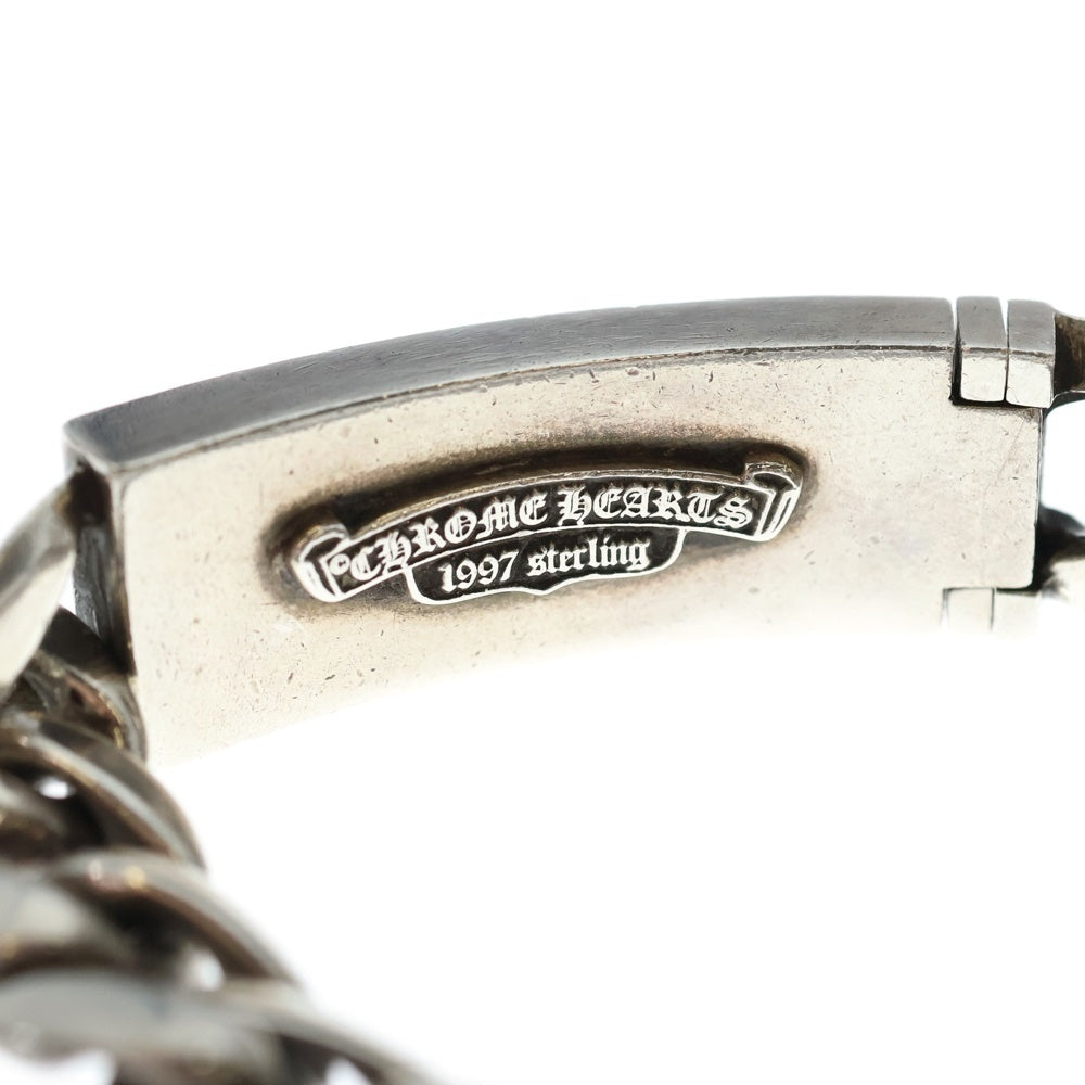 CHROME HEARTS(クロムハーツ) ID FLORAL CRS フローラルクロスIDクラシックリンク クリップ ブレスレット シルバー BCA163