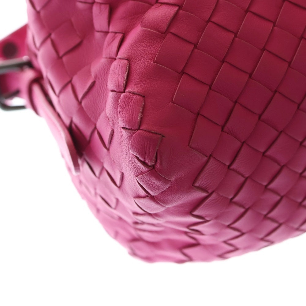 BOTTEGA VENETA(ボッテガヴェネタ) イントレチャート フューシャ ワンショルダーバッグ ハンドバッグ ピンク レザー シルバー金具