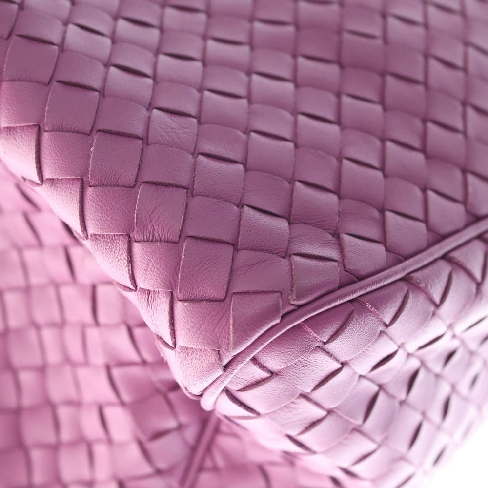 BOTTEGA VENETA(ボッテガヴェネタ) イントレチャート 2WAYハンドバッグ ショルダーバッグ ミニボストン パープル レザー シルバー金具