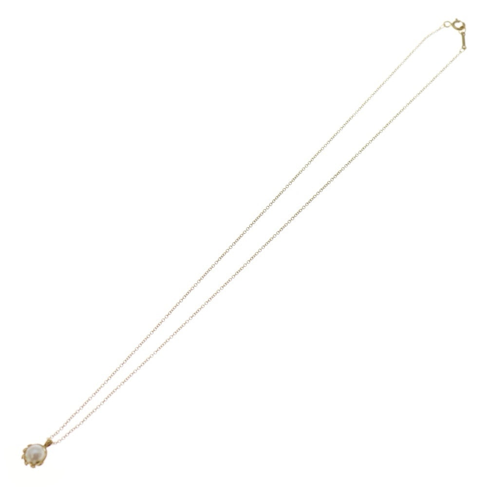 TIFFANY & Co.(ティファニー) オリーブリーフ パールネックレス Au750 K18 YG イエローゴールド ペンダント