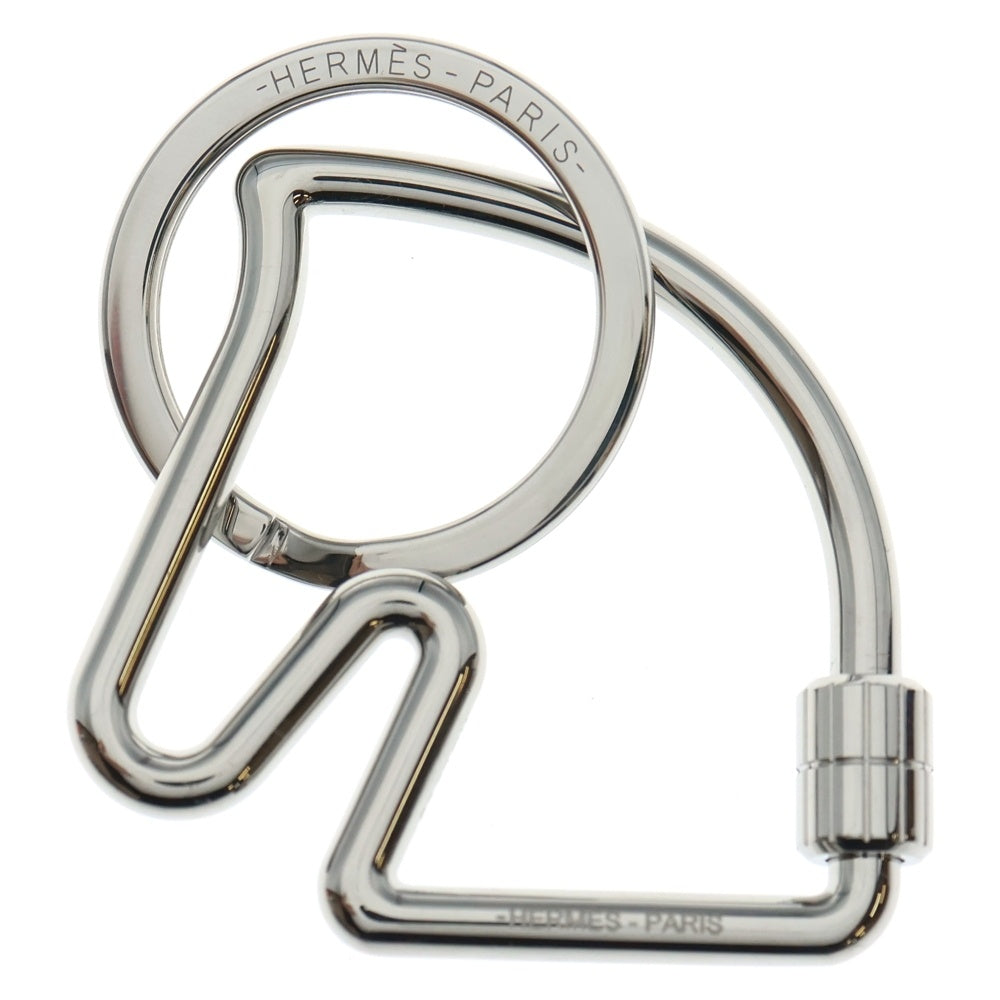 HERMES(エルメス) シュヴァル キーホルダー チャーム シルバー メタル