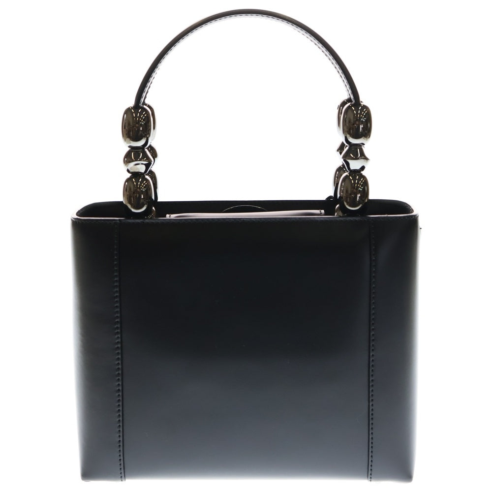 DIOR(ディオール) マリスパール ロゴ刻印レザーハンドバッグ ブラック レディース