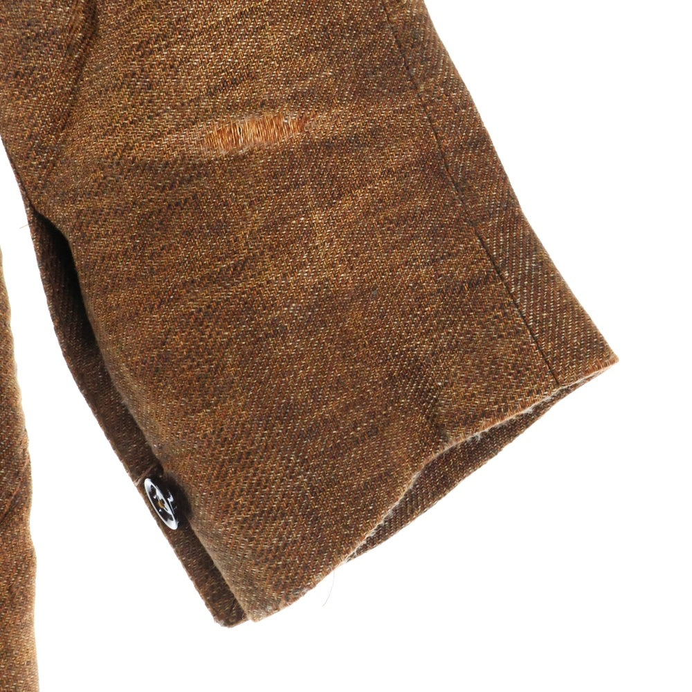 TAGLIATORE(タリアトーレ) MONTECARLOモンテカルロ ラペルピン リネン 2B テーラードジャケット ブラウン 1SMC22K