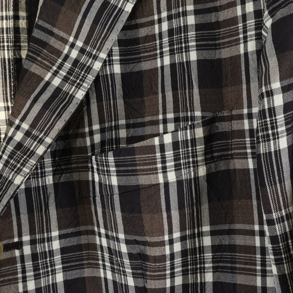 TAGLIATORE(タリアトーレ) チェック総柄 ウール ラペルピン 2B