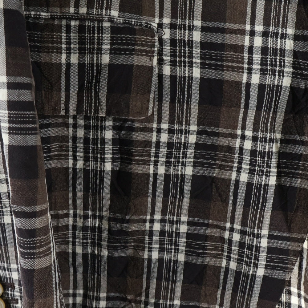 TAGLIATORE(タリアトーレ) チェック総柄 ウール ラペルピン 2B テーラードジャケット ブラウン 1SMC23B