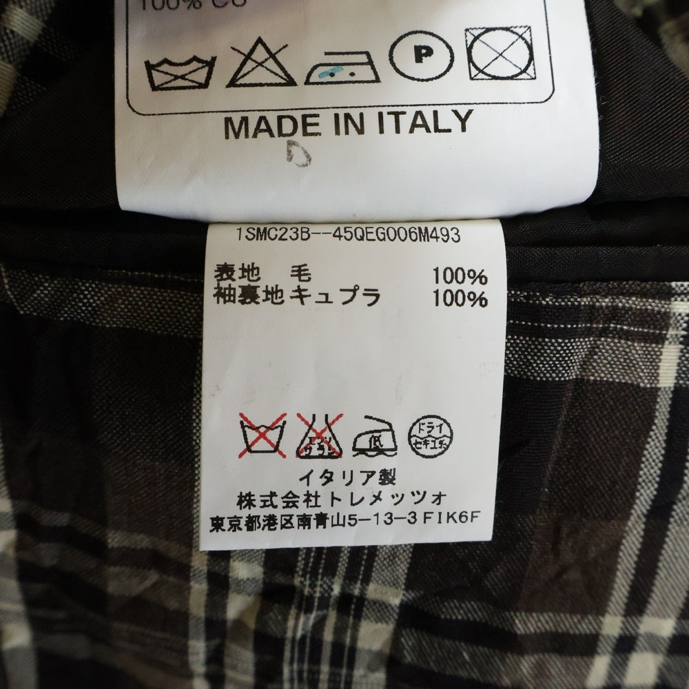 TAGLIATORE(タリアトーレ) チェック総柄 ウール ラペルピン 2B