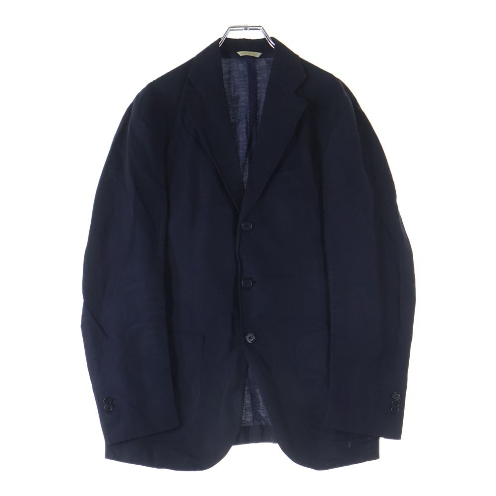 De Petrillo(デ ペトリロ) リネン コットン 3B テーラードジャケット ネイビー