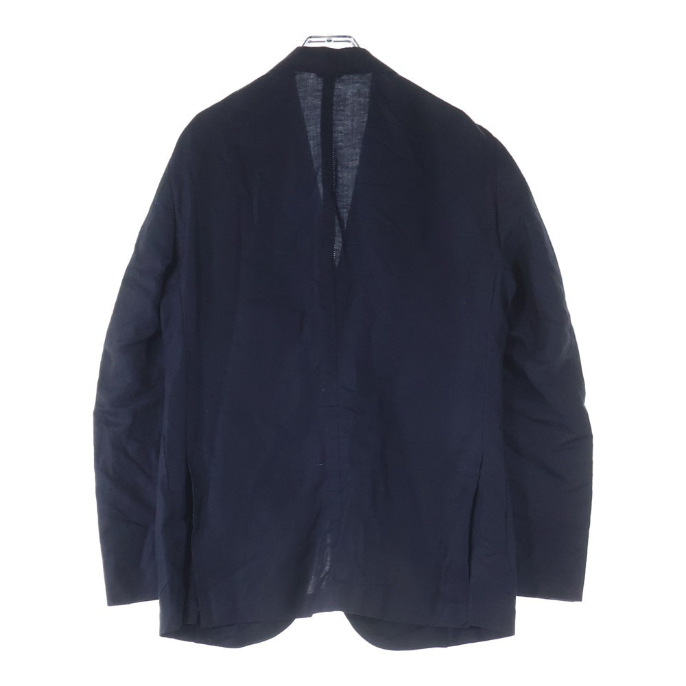 De Petrillo(デ ペトリロ) リネン コットン 3B テーラードジャケット ネイビー