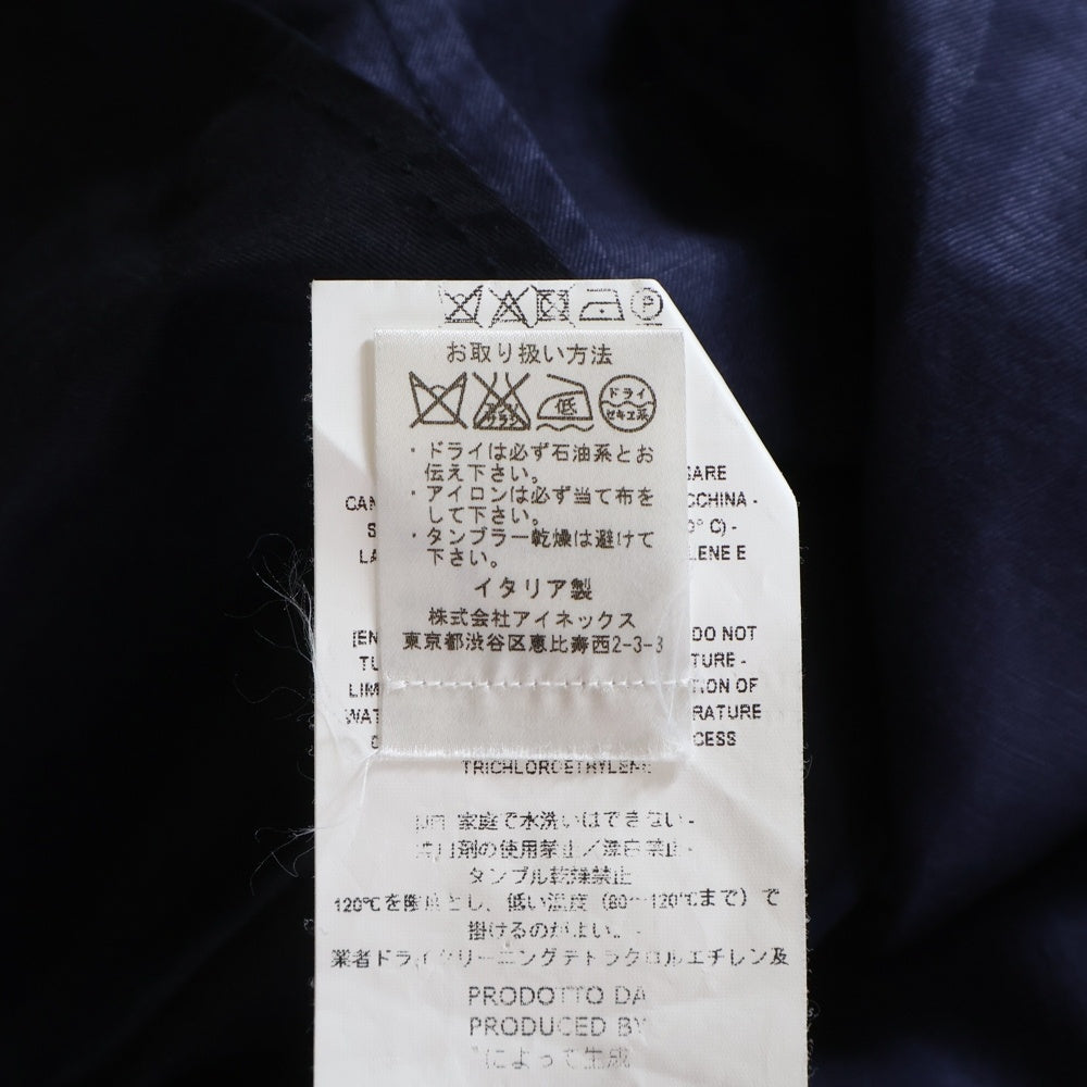 De Petrillo(デ ペトリロ) リネン コットン 3B テーラードジャケット ネイビー