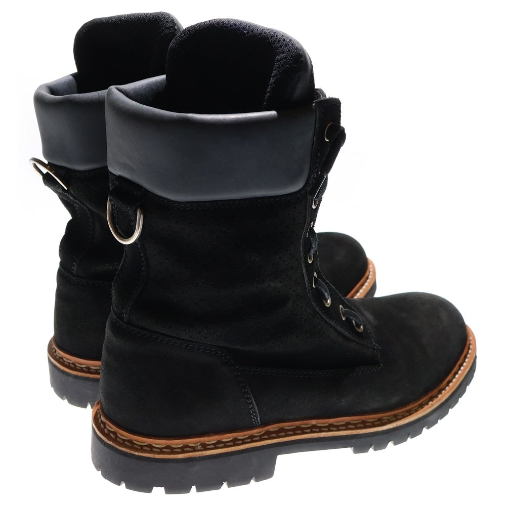 BALMAINセンタージップ スエードブーツ バルマン BALMAIN(バルマン) スエード パンチングレザー ジップデザイン