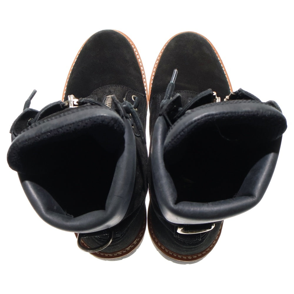 BALMAIN(バルマン) スエード パンチングレザー ジップデザイン