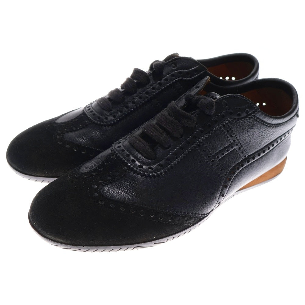 HERMES ブラックレザー ドライビングシューズ ⭐️極美品⭐️ エルメス