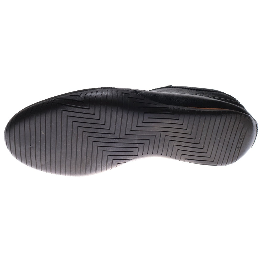 HERMES(エルメス) ウィングチップ スエード コンビレザー レースアップ ローカット ドライビングシューズ スニーカー ブラック レディース