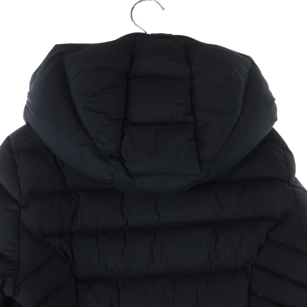 MONCLER(モンクレール) 20AW BROUEL ブロエル ラバーワッペン ロゴプリント フーデッド ジップアップ ダウンジャケット ブラック F20931B51200 C0064 レディース
