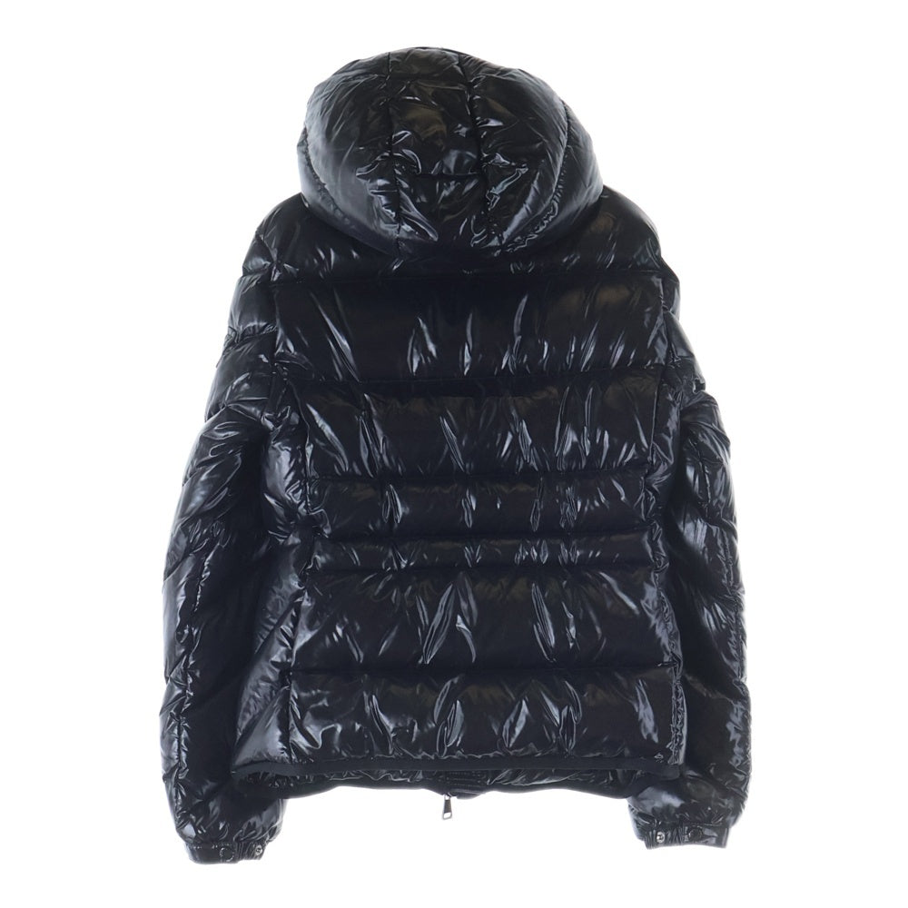 MONCLER(モンクレール) 21AW HERBE エルブ ワッペンロゴ フーデッド ジップアップ ダウンジャケット ブラック G20931A00023 53132 レディース