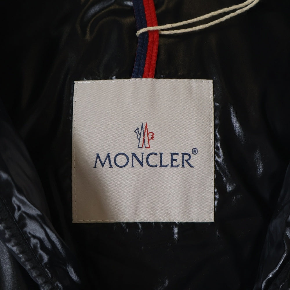 MONCLER(モンクレール) 21AW HERBE エルブ ワッペンロゴ フーデッド ジップアップ ダウンジャケット ブラック G20931A00023 53132 レディース