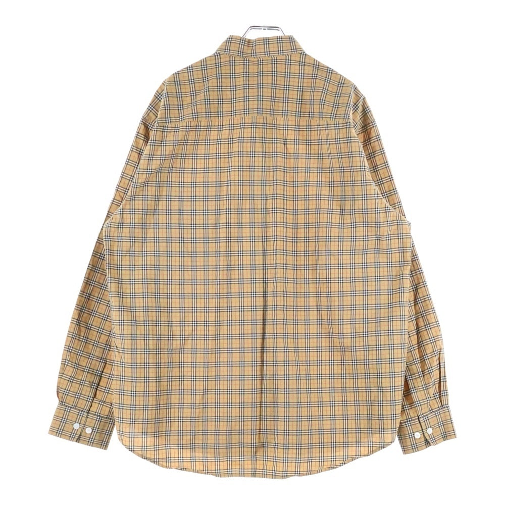 現行タグ✨バーバリー　シャツ　ノバチェック　長袖　ベージュ　レディース BURBERRY(バーバリー) ノバチェック総柄 ボタンダウン 長袖シャツ