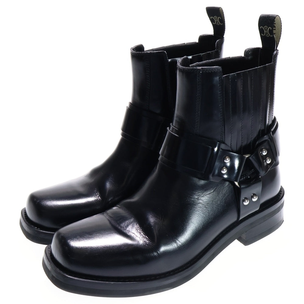 A18112 極美品 セリーヌ トリオンフ ハーネスバイカーブーツ 黒金 39 セリーヌ CELINE ローファー オックスフォード ユニヴェルシテ