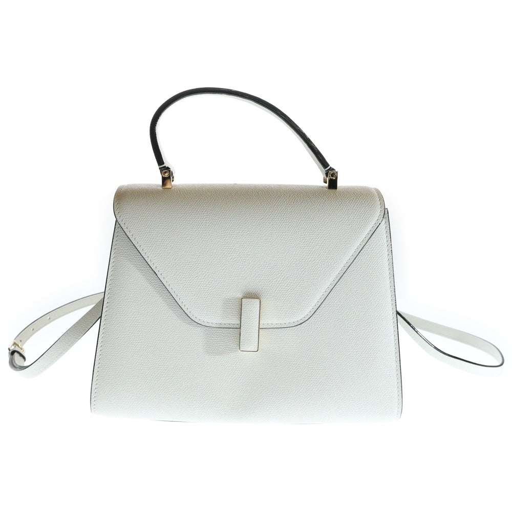 Valextra(ヴァレクストラ) イジィデ ミディアム 2WAY ハンドバッグ ショルダーバッグ ホワイト レザー レディース