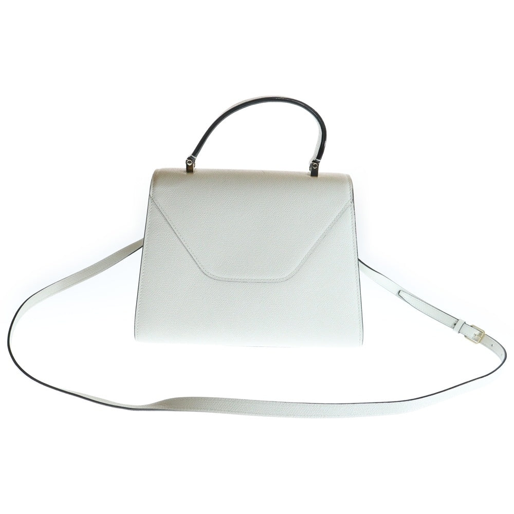 Valextra(ヴァレクストラ) イジィデ ミディアム 2WAY ハンドバッグ ショルダーバッグ ホワイト レザー レディース