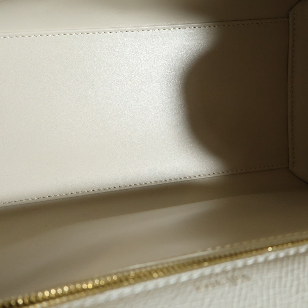 Valextra(ヴァレクストラ) イジィデ ミディアム 2WAY ハンドバッグ ショルダーバッグ ホワイト レザー レディース