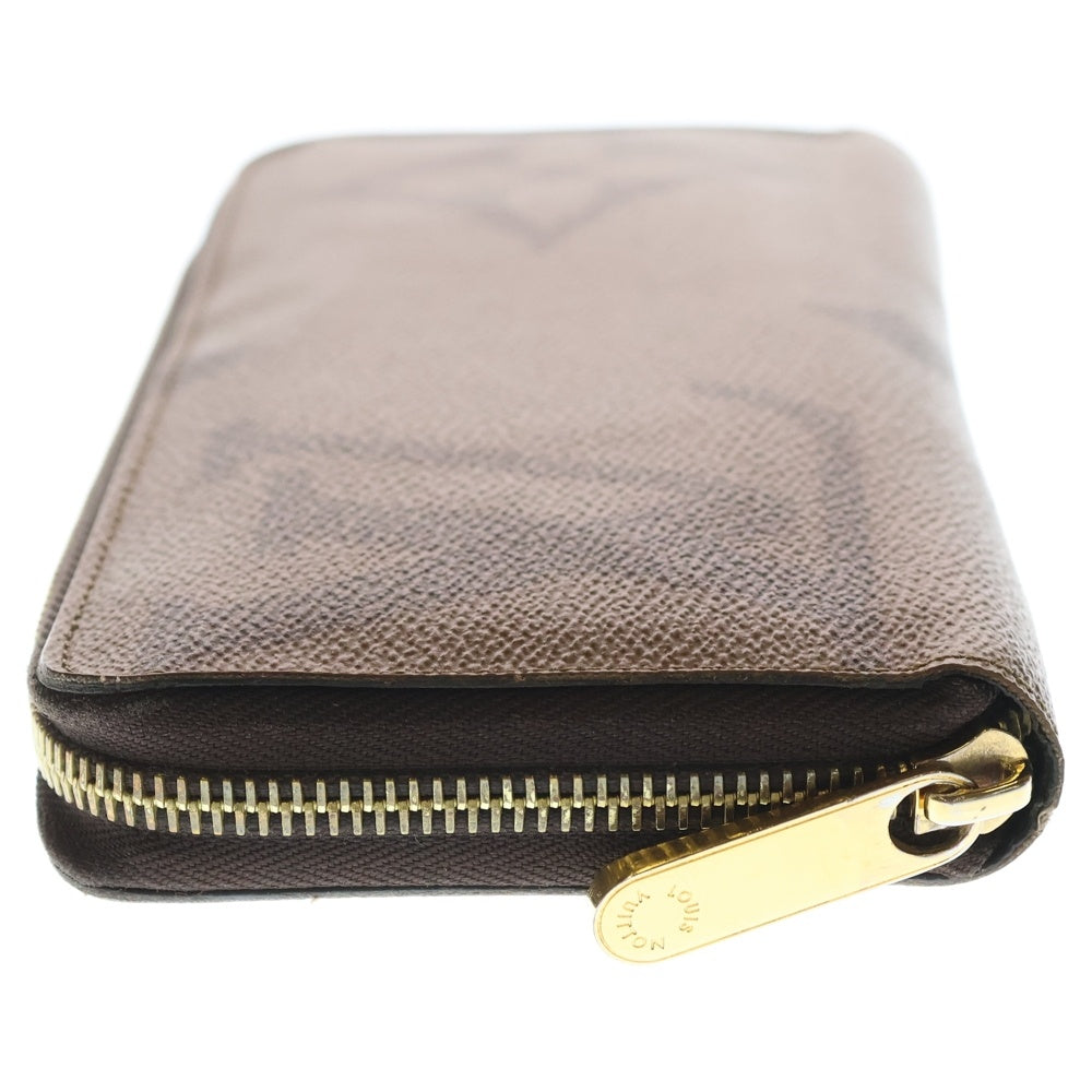 LOUIS VUITTON(ルイヴィトン) モノグラム・ジャイアント リバース ジッピーウォレット ロングウォレット 長財布 ブラウン レザー M69353 ゴールド金具 レディース