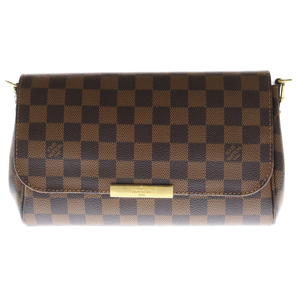 LOUIS VUITTON(ルイヴィトン) ダミエ フェイボリットMM ハンドバッグ ショルダーバッグ ミニバッグ チェーンバッグ ブラウン PVC N41129 ゴールド金具 レディース