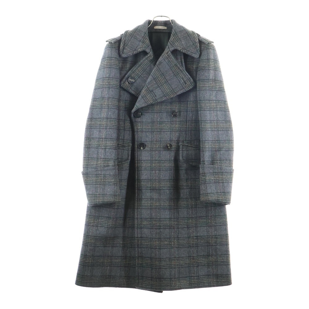 BOTTEGA VENETA(ボッテガヴェネタ) チェック総柄 ダブルブレスト チェスター ロングコート グレー 482661