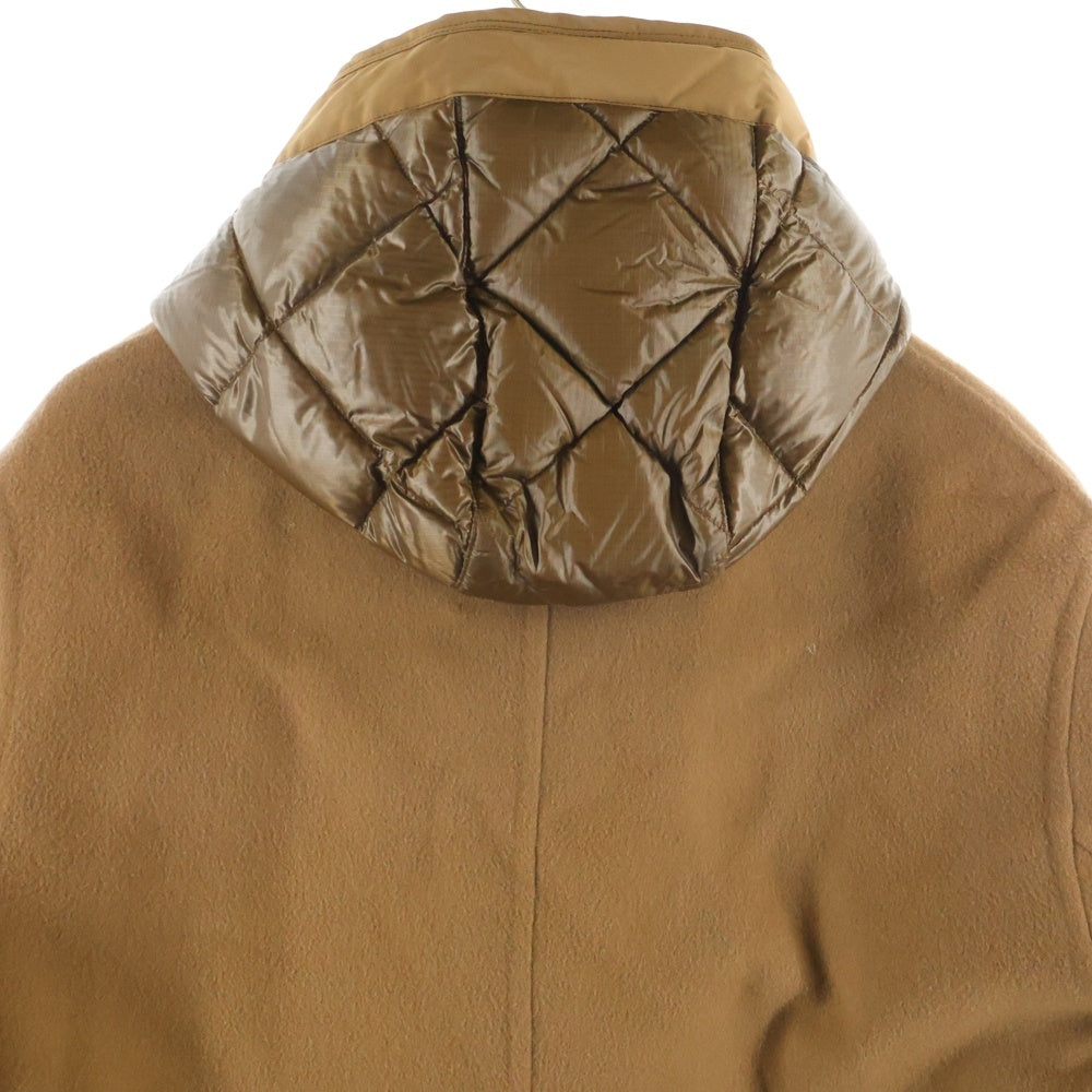 MONCLER(モンクレール) 17AW TIERCE GIACCA ティエルス カシミヤ混 ウール チェスターコート フーデッド ライナー ダウンジャケット ブラウン C20913170680 B549G1