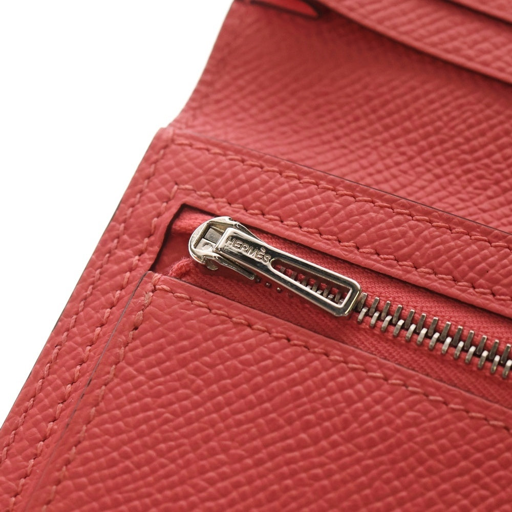 HERMES(エルメス) ベアンスフレ ローズアザレ エプソン Z刻印 シルバー金具 ウォレット 二つ折り長財布 レディース