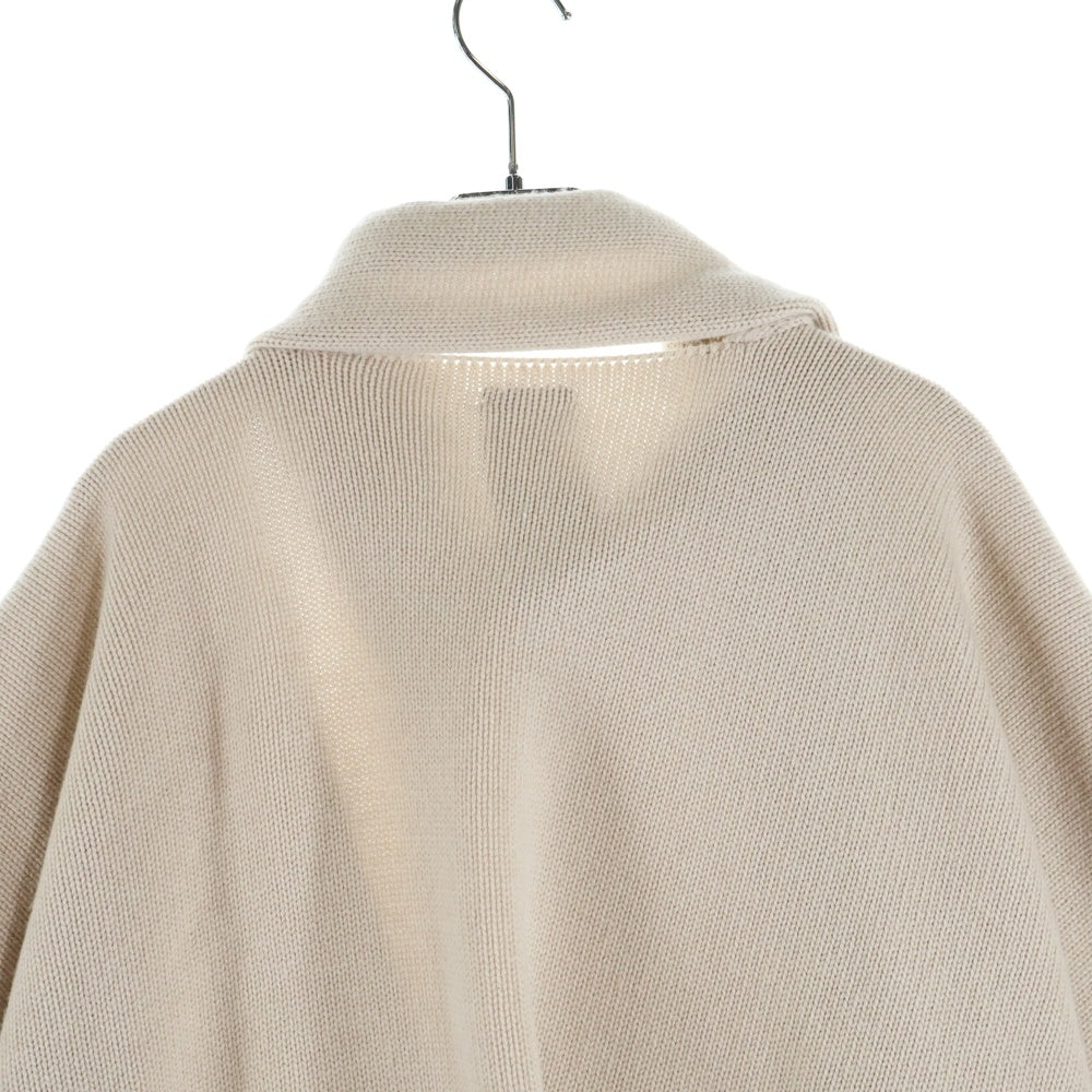 FENDI(フェンディ) レザーワッペンロゴ ステッチ刺繍 カシミヤニット