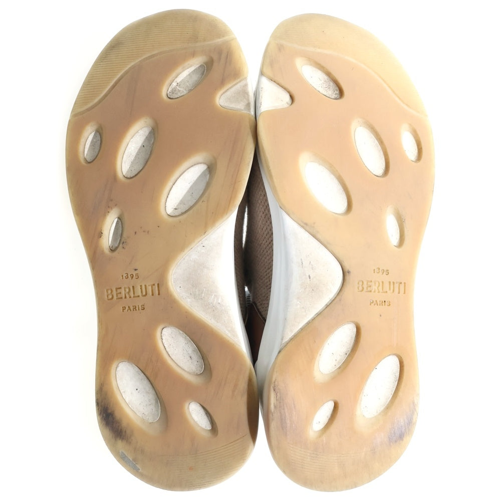 Berluti(ベルルッティ) シャドウ レザー切替メッシュローカットスニーカー ブラウン