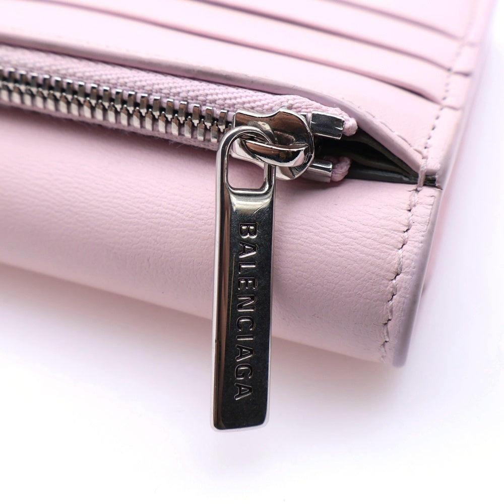 BALENCIAGA(バレンシアガ) エンベロープ スリム コンチネンタルウォレット ピンク レザー 736732 レディース