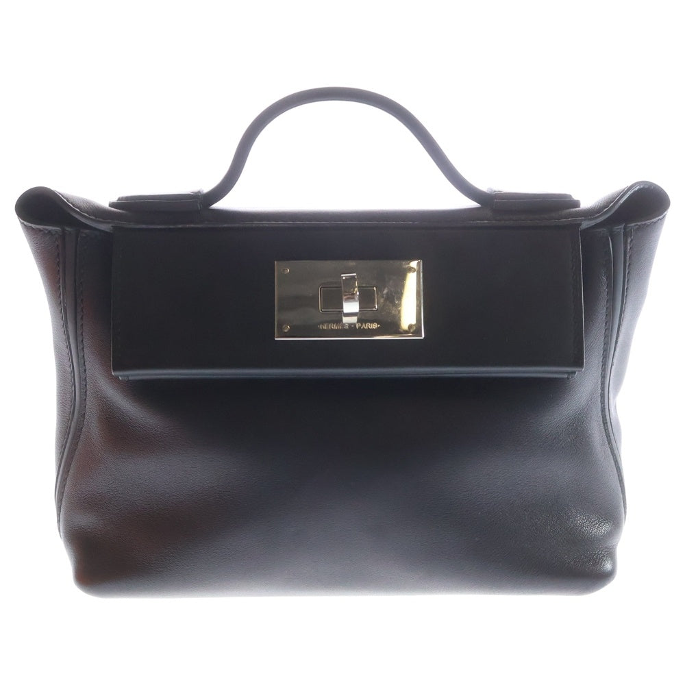 HERMES(エルメス) ヴァンキャトルミニ ブラック スイフト エヴァーカラー 2wayハンドバッグ シルバー金具 W刻印 レディース
