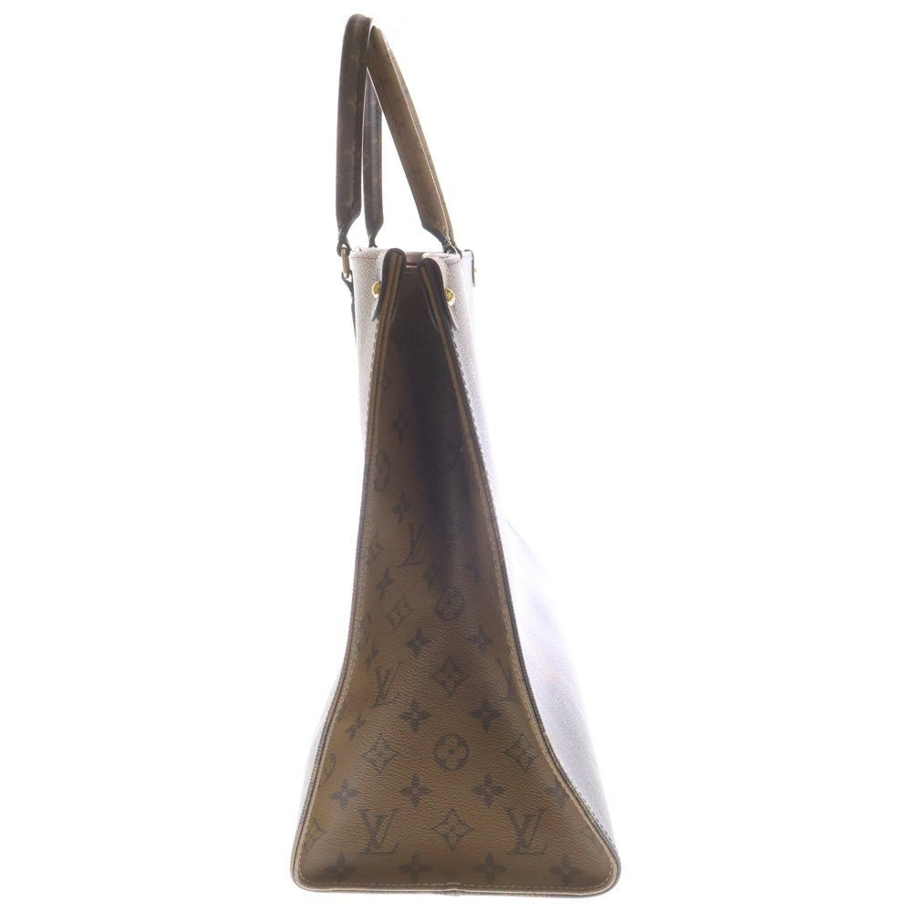 LOUIS VUITTON(ルイヴィトン) オンザゴーGM モノグラム リバース ジャイアント PVC トートバッグ ゴールド金具 ブラウン M44576 レディース