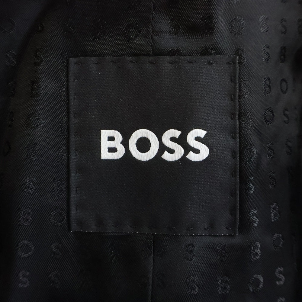 HUGO BOSS(ヒューゴボス) ダブルブレスティッド ウールヘビーロングコート グレー