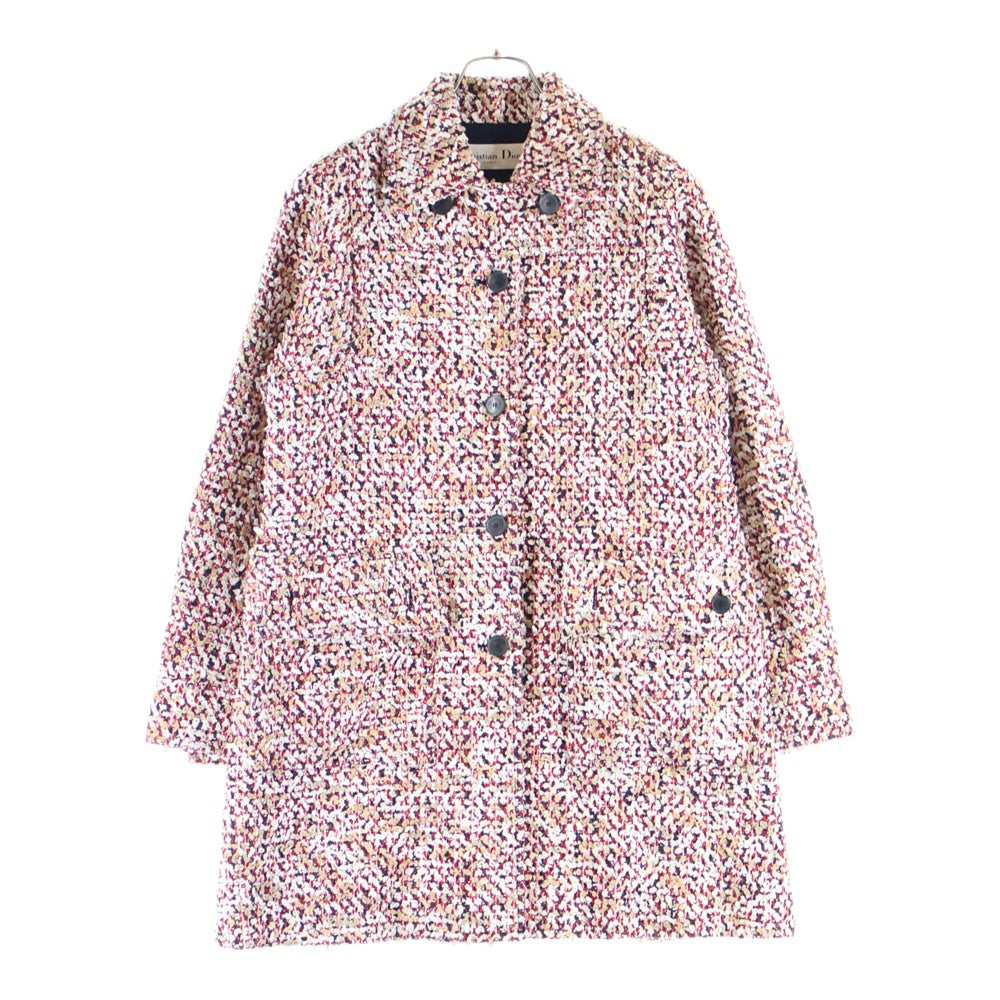 DIOR(ディオール) ロゴボタンロングツイードジャケット マルチカラー レディース 221M06A1000